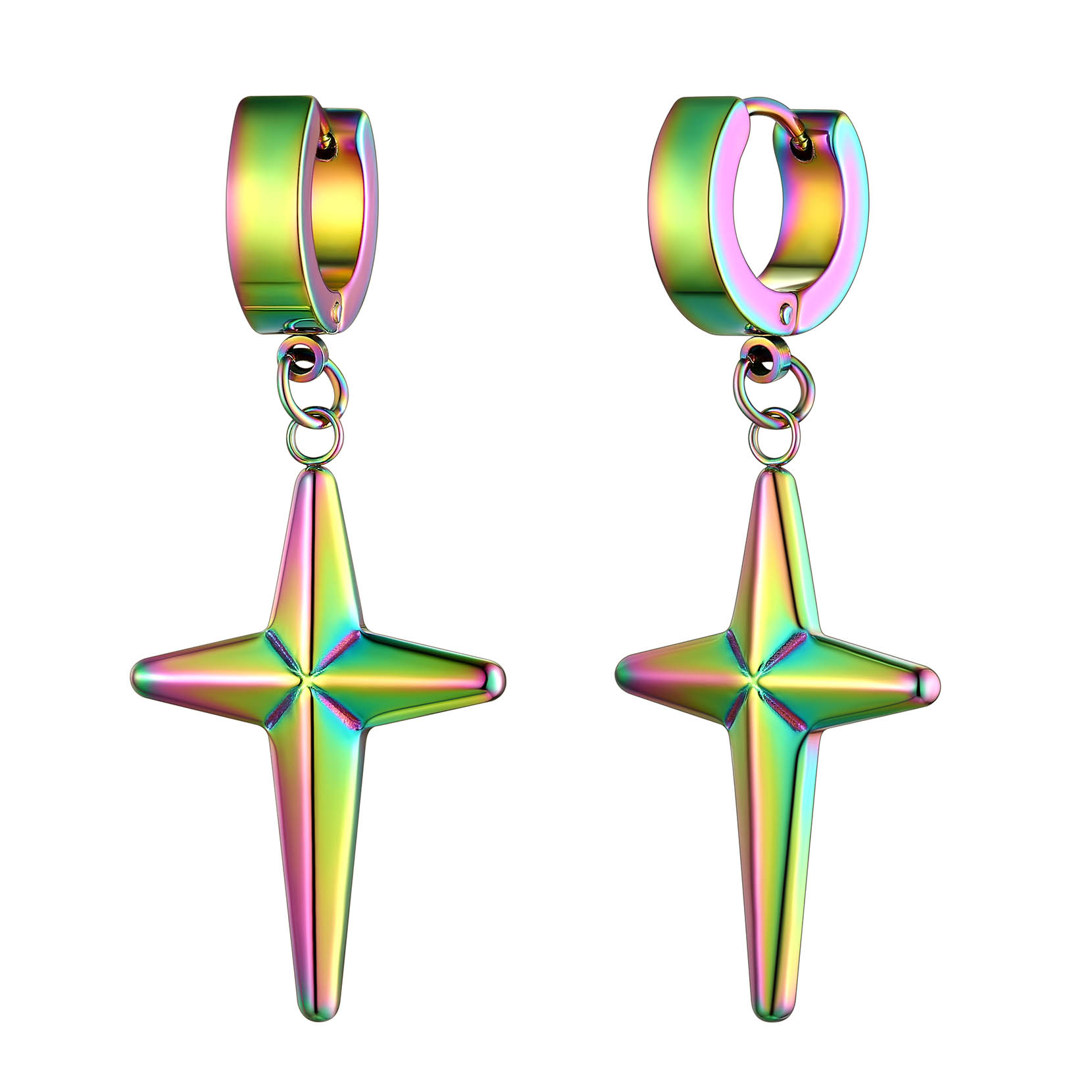 Flash Sale Star Hoop Dangle Drop Earrings for Women