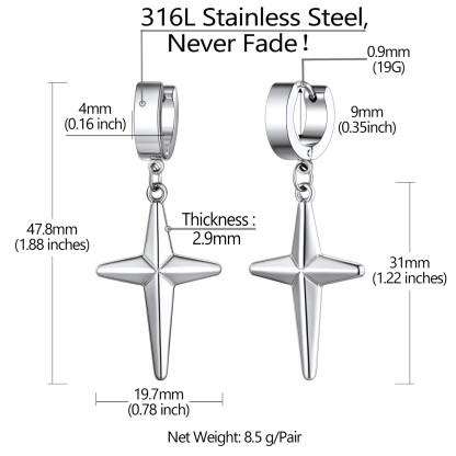 Flash Sale Star Hoop Dangle Drop Earrings for Women