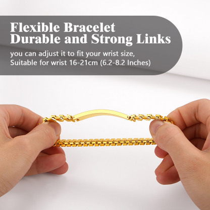 Custom Engraved Medical Alert ID Tags Flexible Bracelet