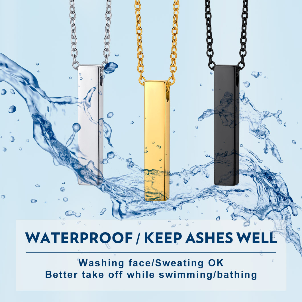 Bar Urn Necklace Cremation for Ashes