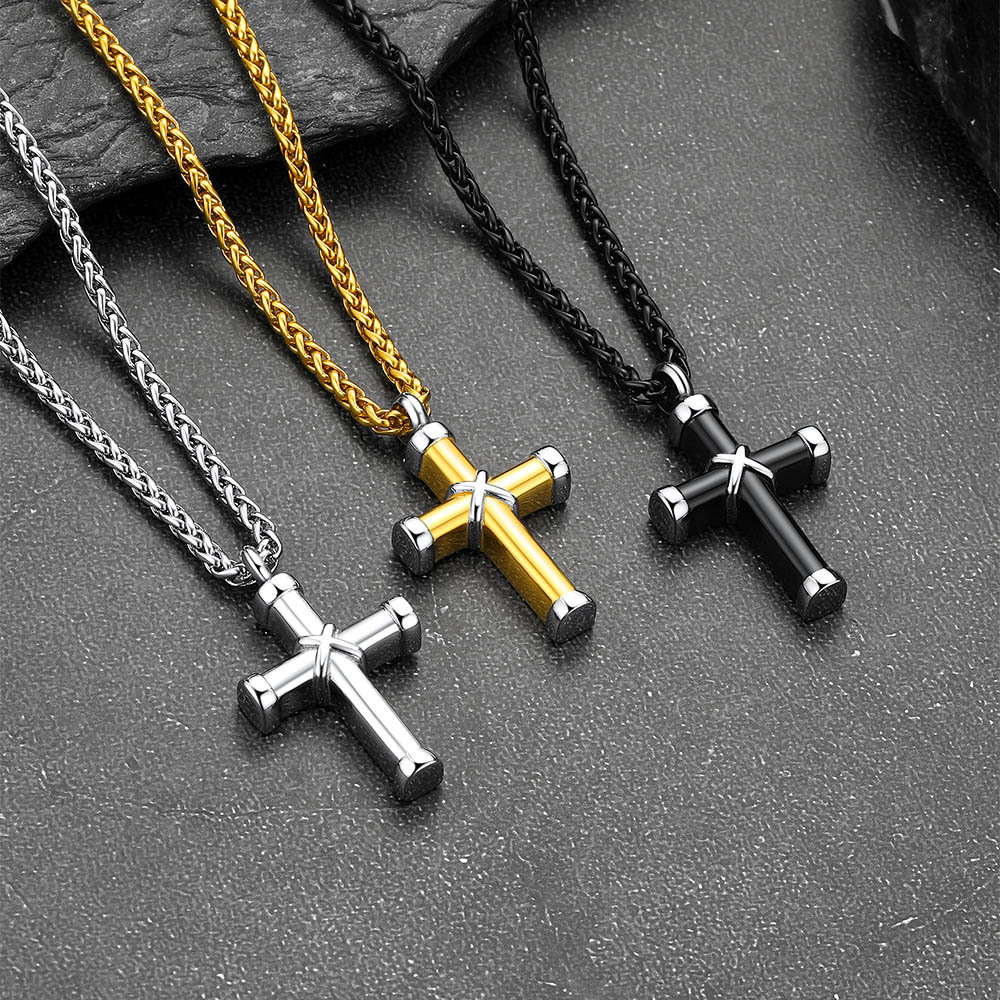 Cross Urn Necklace for Ashes Engraved Memorial collection