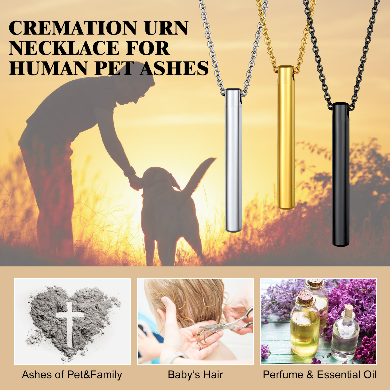 Custom Cremation Urn Necklace for Ashes