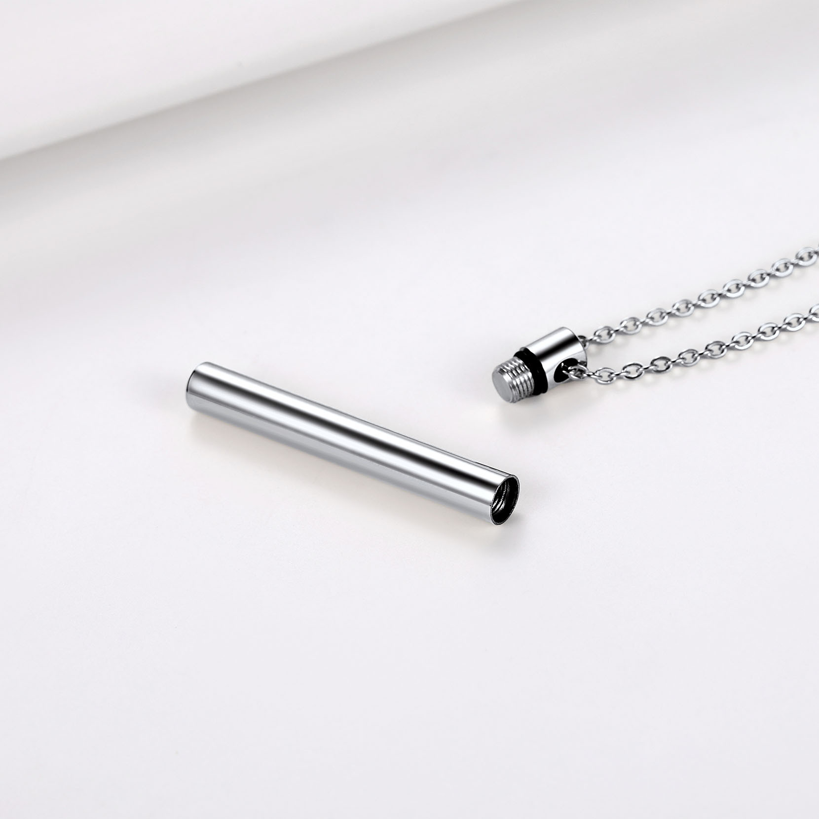 Custom Engraved Cremation Urn Necklace for Ashes silver occasion