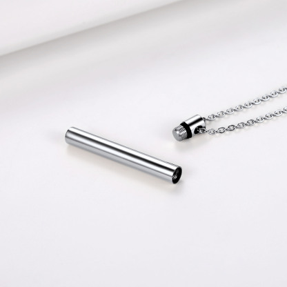 Custom Engraved Cremation Urn Necklace for Ashes silver occasion
