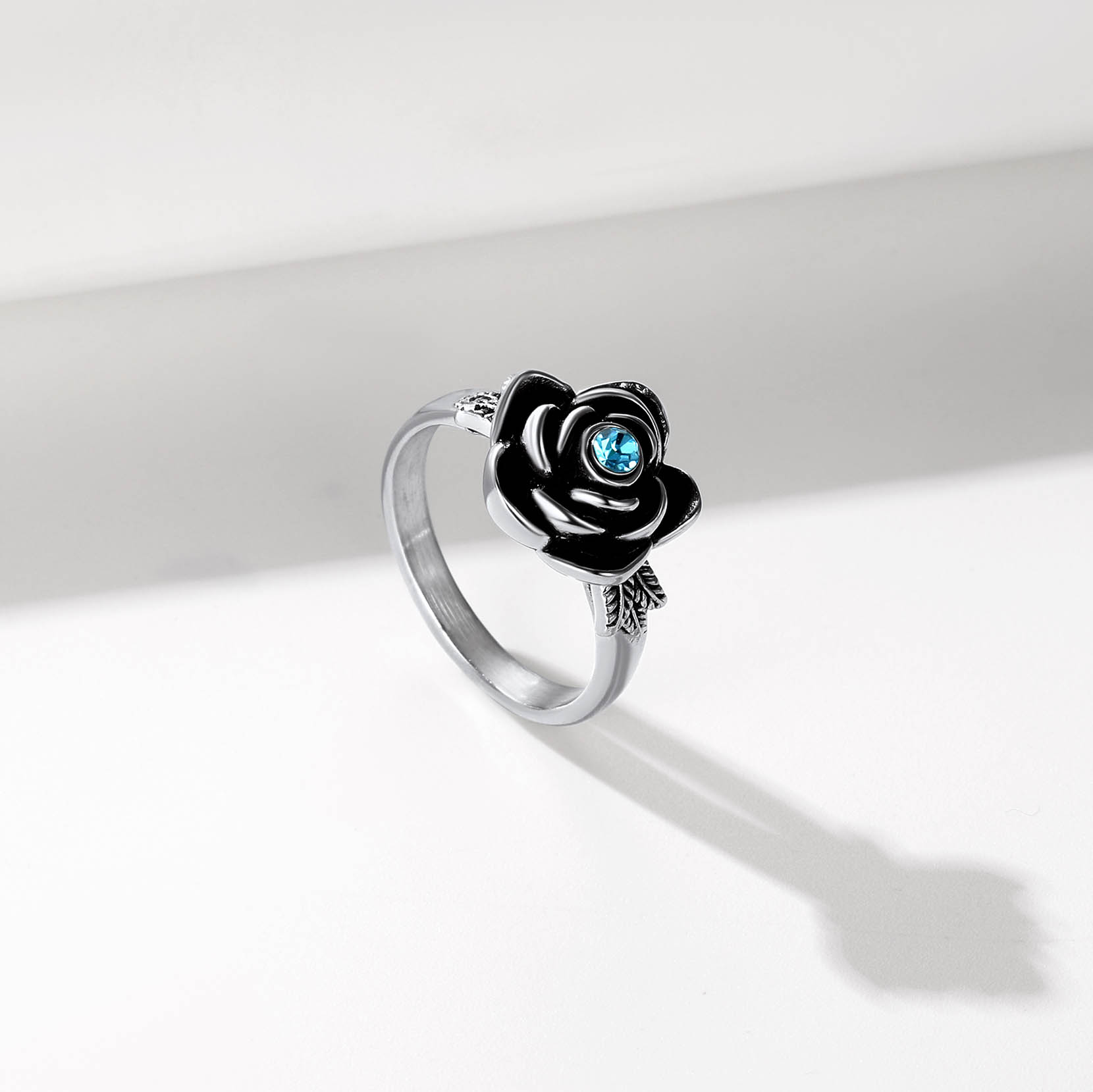 Custom Birthstone Rose Cremation Urn Ring for Ashes occasion