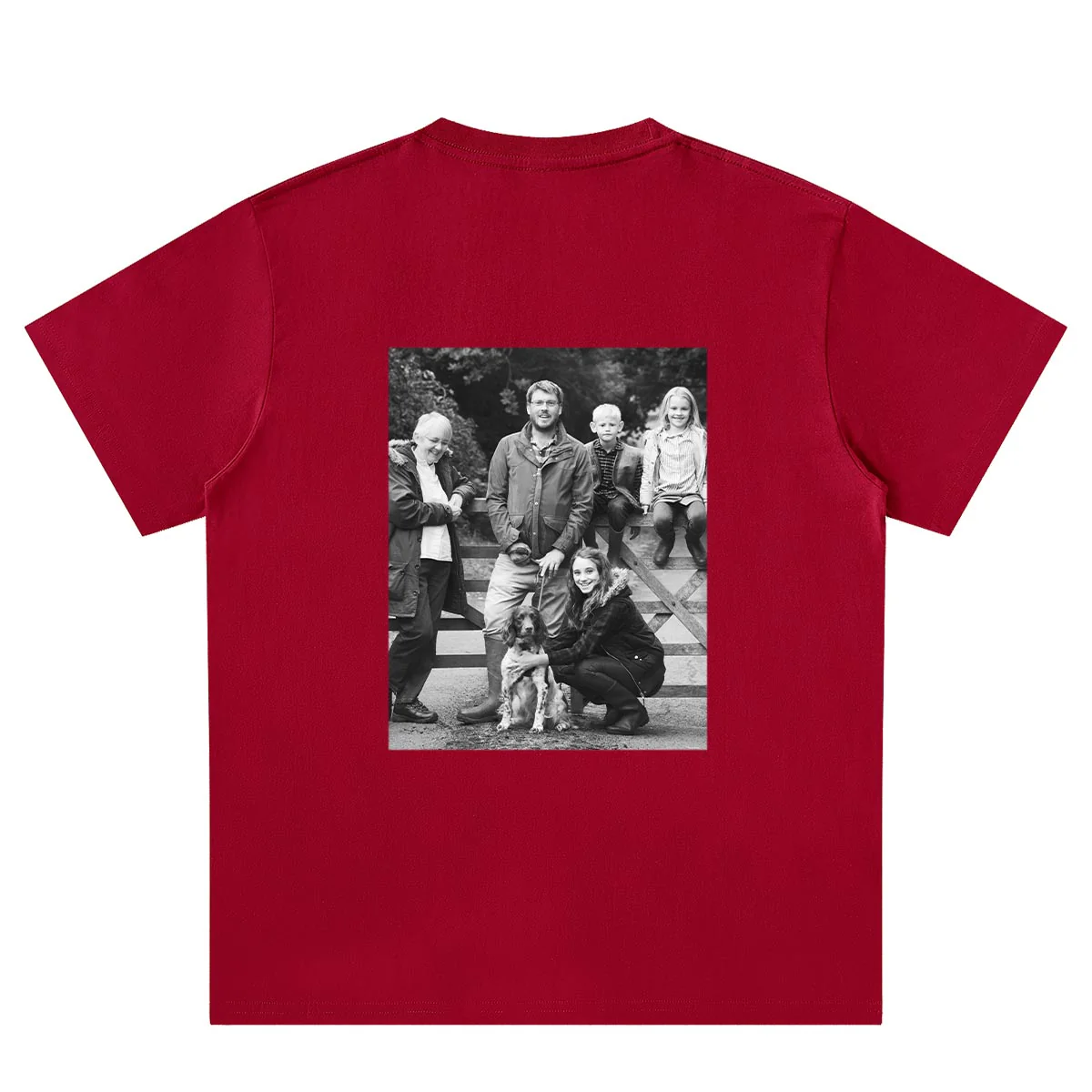 Custom Picture dark red back T-Shirt