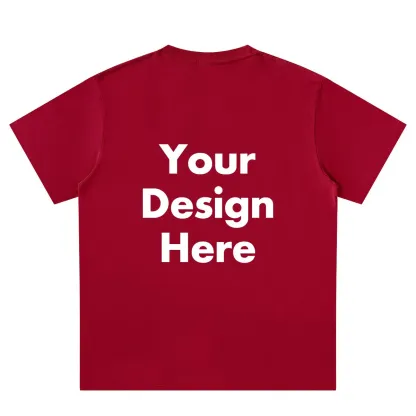 Custom Text dark red back T-Shirt