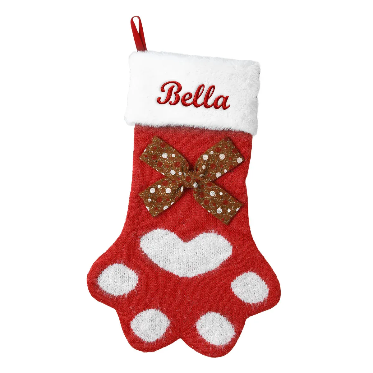 Custom Paw Shape Christmas Stockings