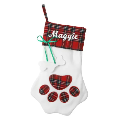 Custom Paw Shape Christmas Stockings