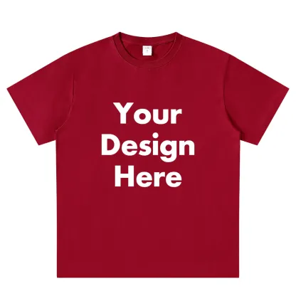 Custom Text dark red front T-Shirt