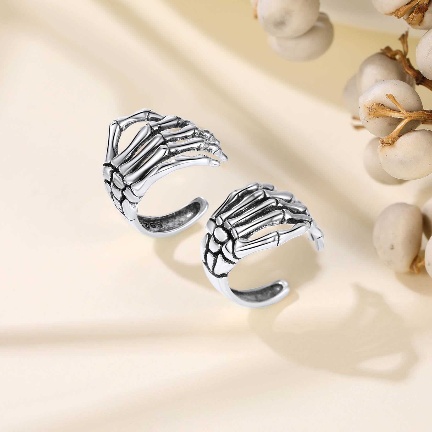 Hand Ear Cuffs Non-Pierced Gothic Halloween Jewelry