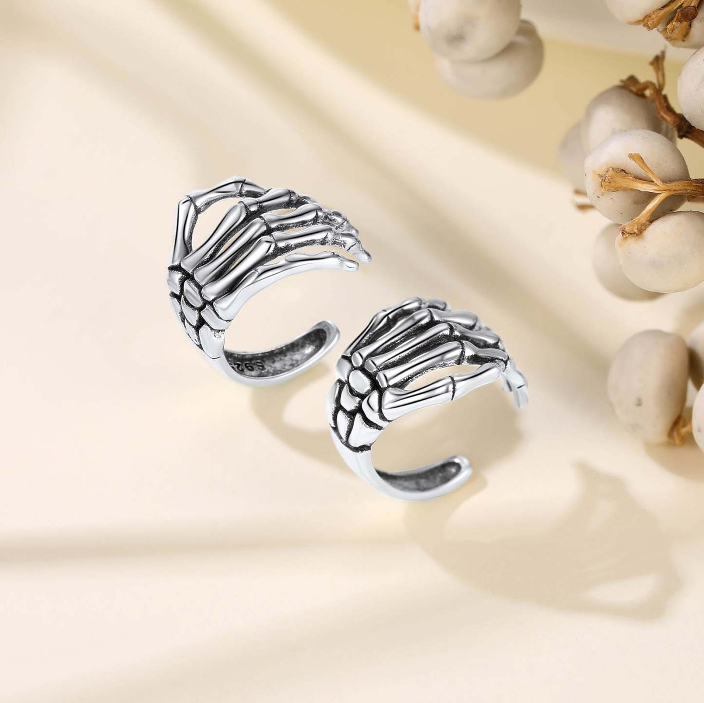 Hand Ear Cuffs Non-Pierced Gothic Halloween Jewelry