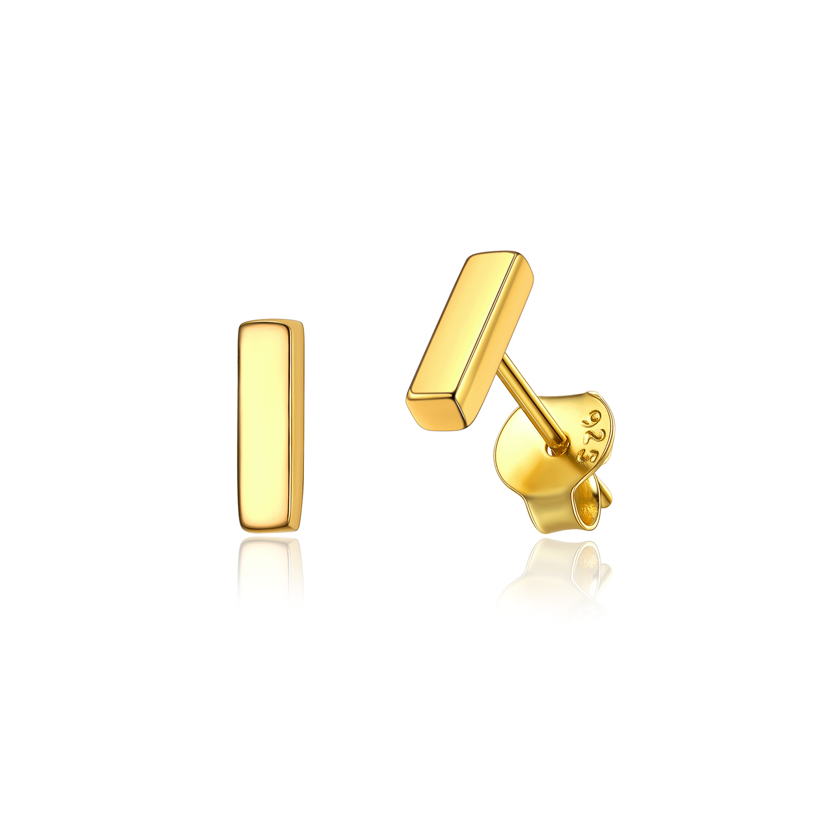  Sterling Silver A-Z Dainty Letter Initial Stud Earrings for Women