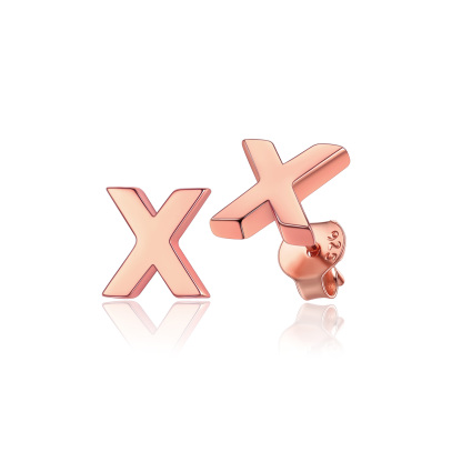  Sterling Silver A-Z Dainty Letter Initial Stud Earrings for Women