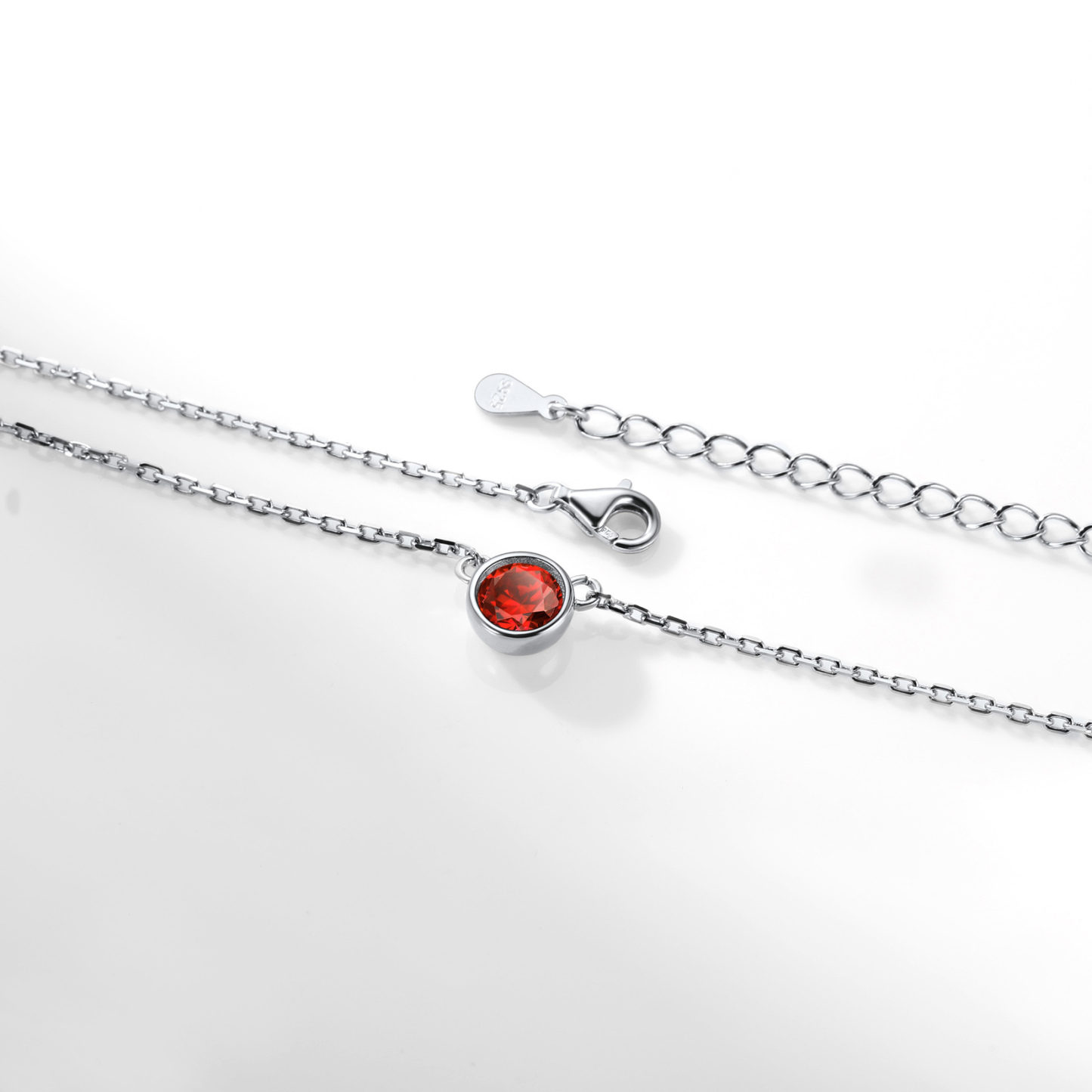 925 Sterling Silver Cute Birthstone Necklace for Women Scene