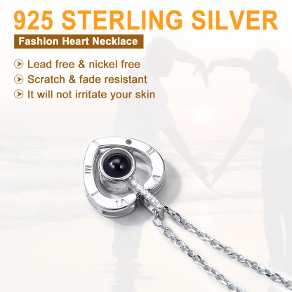  I Love You in 100 Languages Projection Necklace