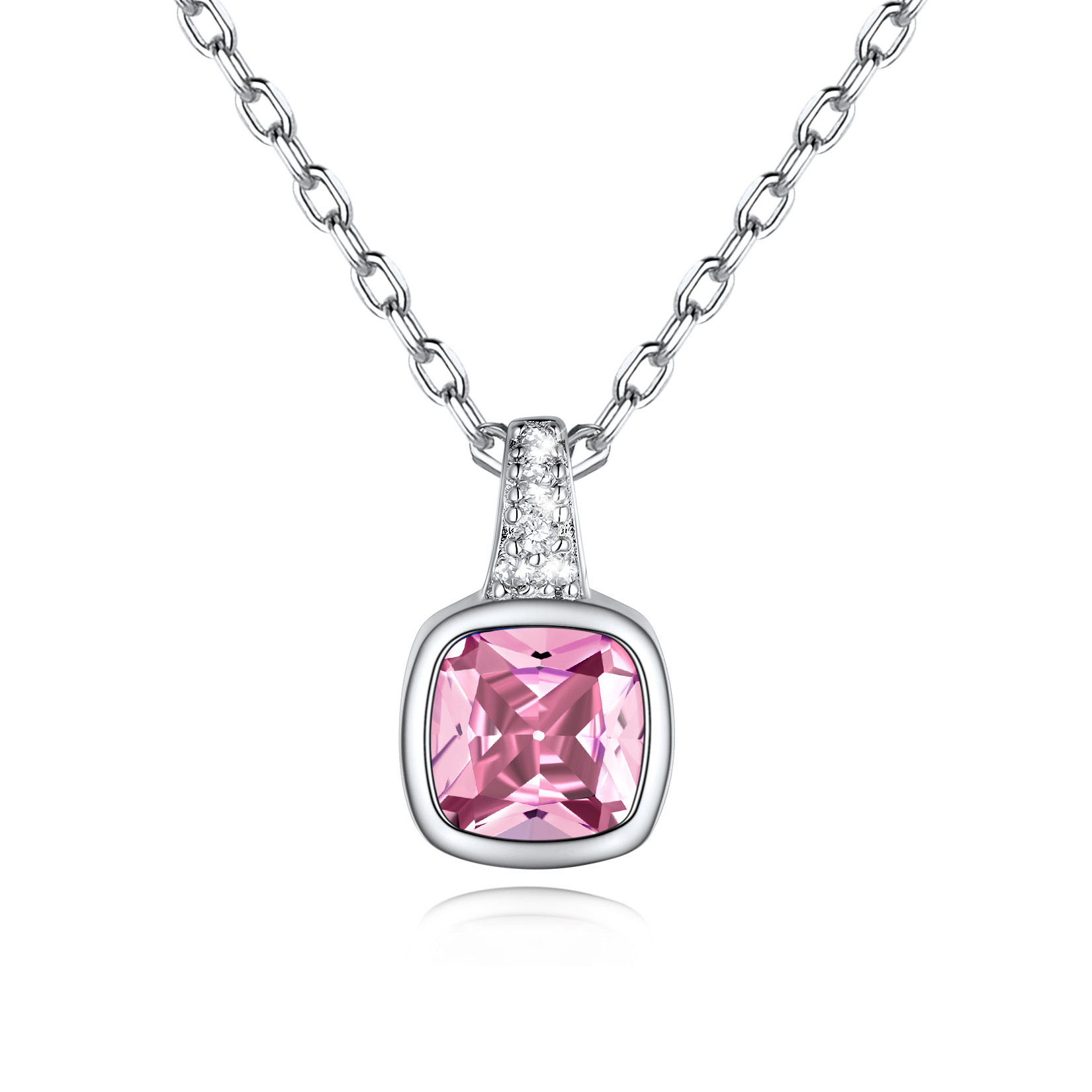 Birthstone Cubic Zirconia Pendant Necklace for Women OCT