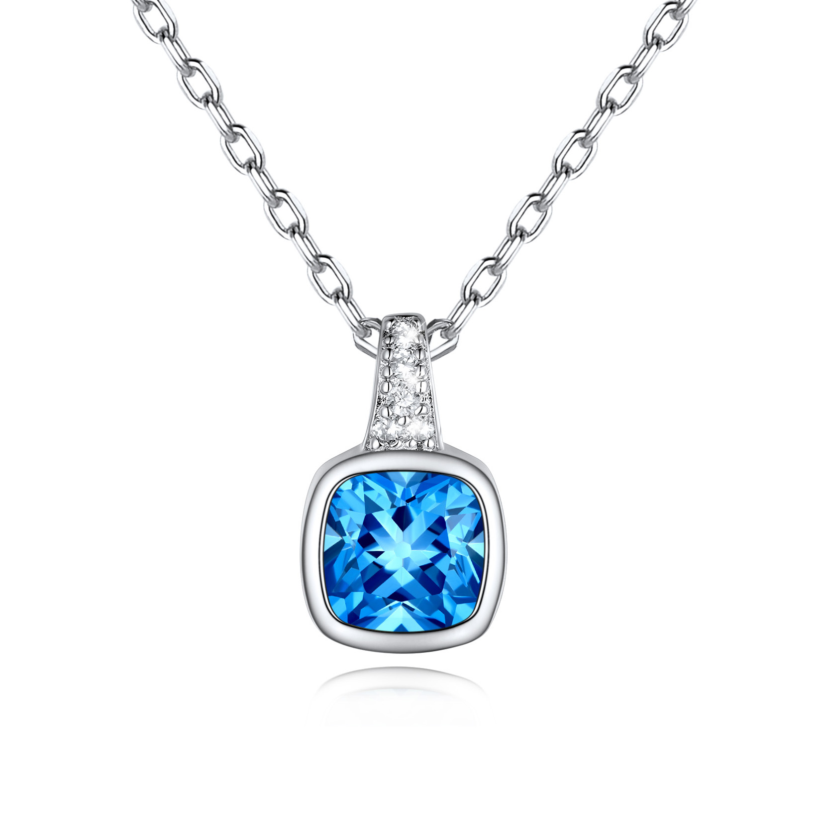 Birthstone Cubic Zirconia Pendant Necklace for Women DEC