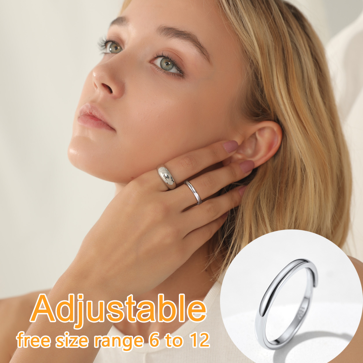 Adjustable Ring Band For Couple 