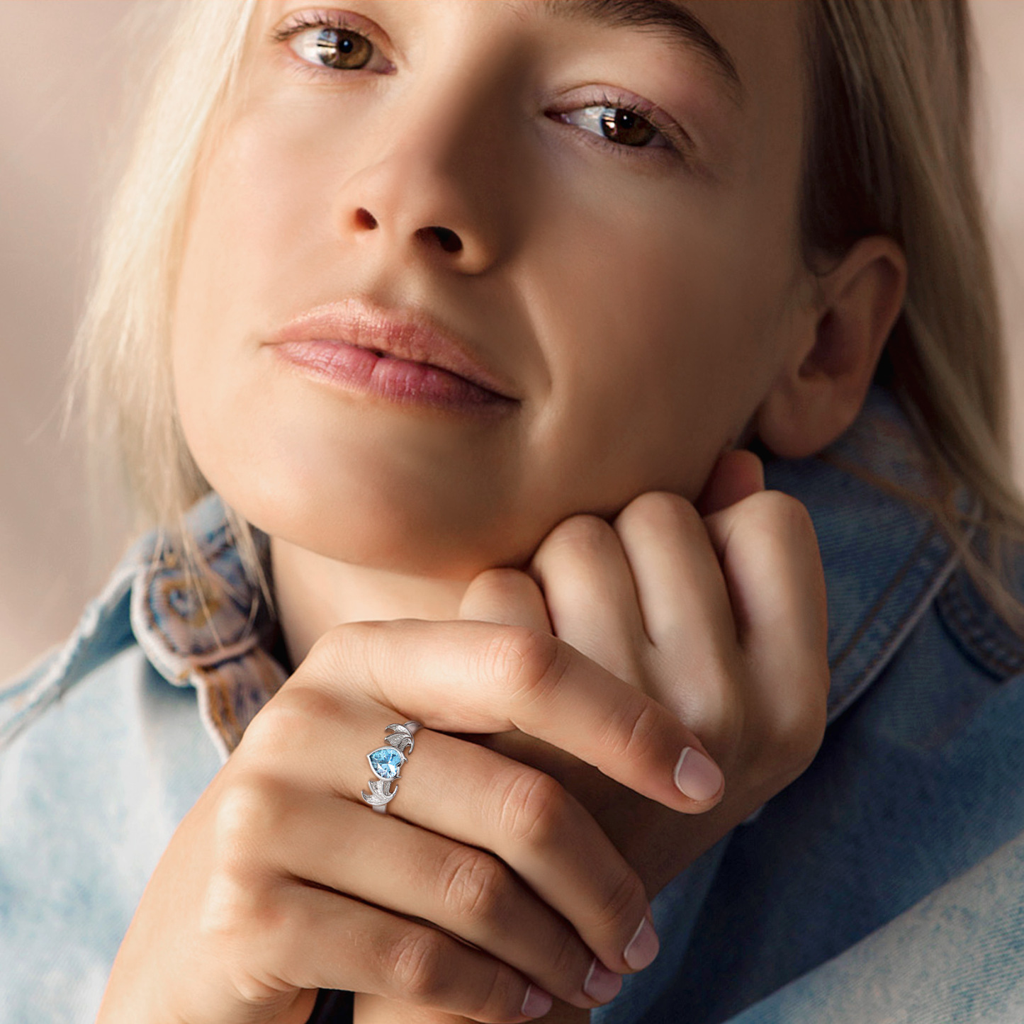 Devil Wings Adjustable Sterling Silver Birthstone Ring