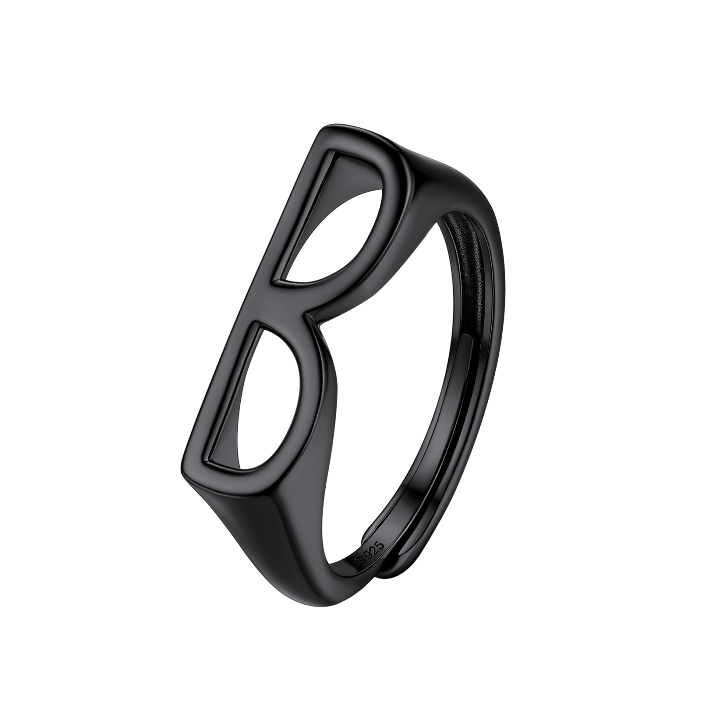 Sterling Silver Initial Stamped Alphabet A-Z Adjustable Ring