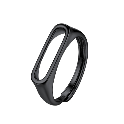 Sterling Silver Initial Stamped Alphabet A-Z Adjustable Ring