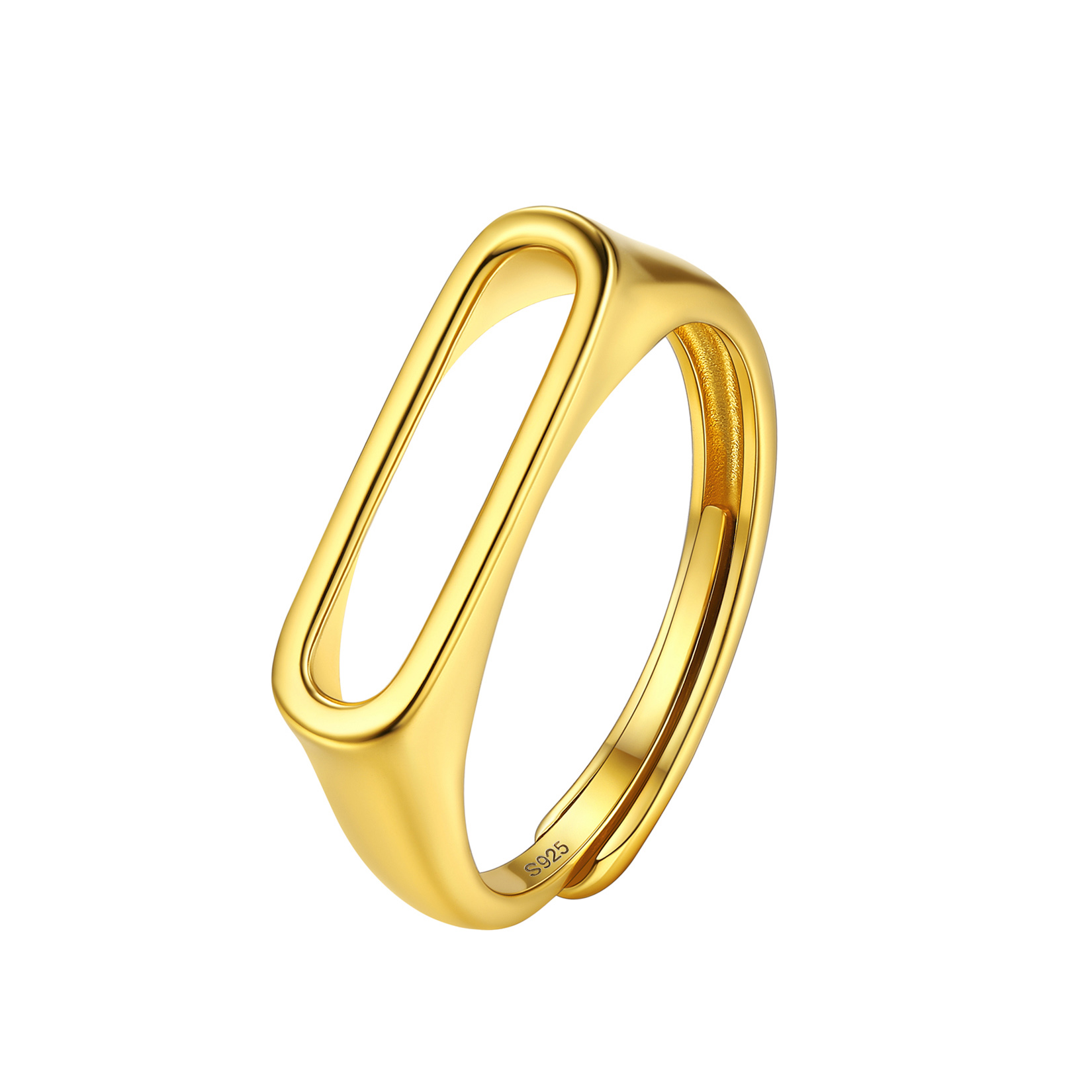 Sterling Silver Initial Stamped Alphabet A-Z Adjustable Ring