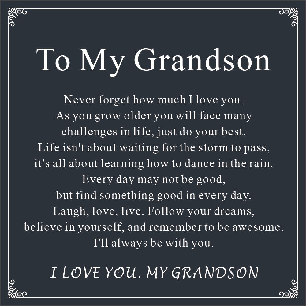To My Grandson