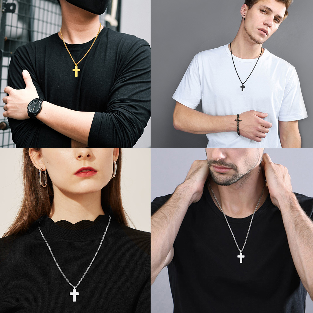 Custom Engraved Cross Cremation Pendant Urn Necklace for Ashes models