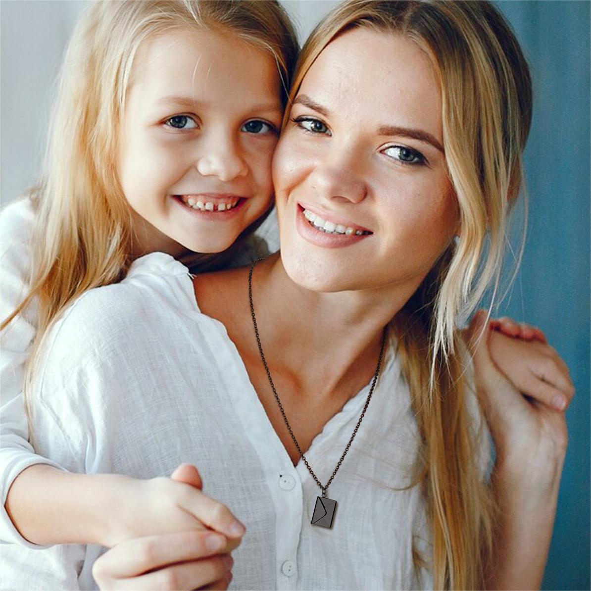 Custom4U Personalized Love Letter Envelope Locket Necklace