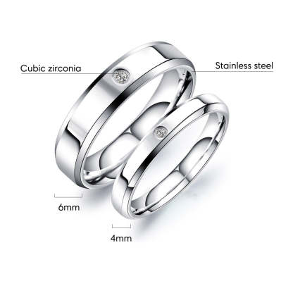 Personalized Engraved Name Promise Rings for Couple detail