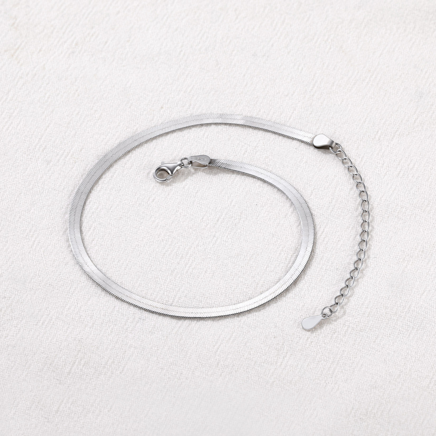 Sterling Silver Herringbone Chain Bracelets