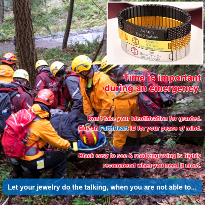 Custom Engraved Medical Alert ID Bracelet