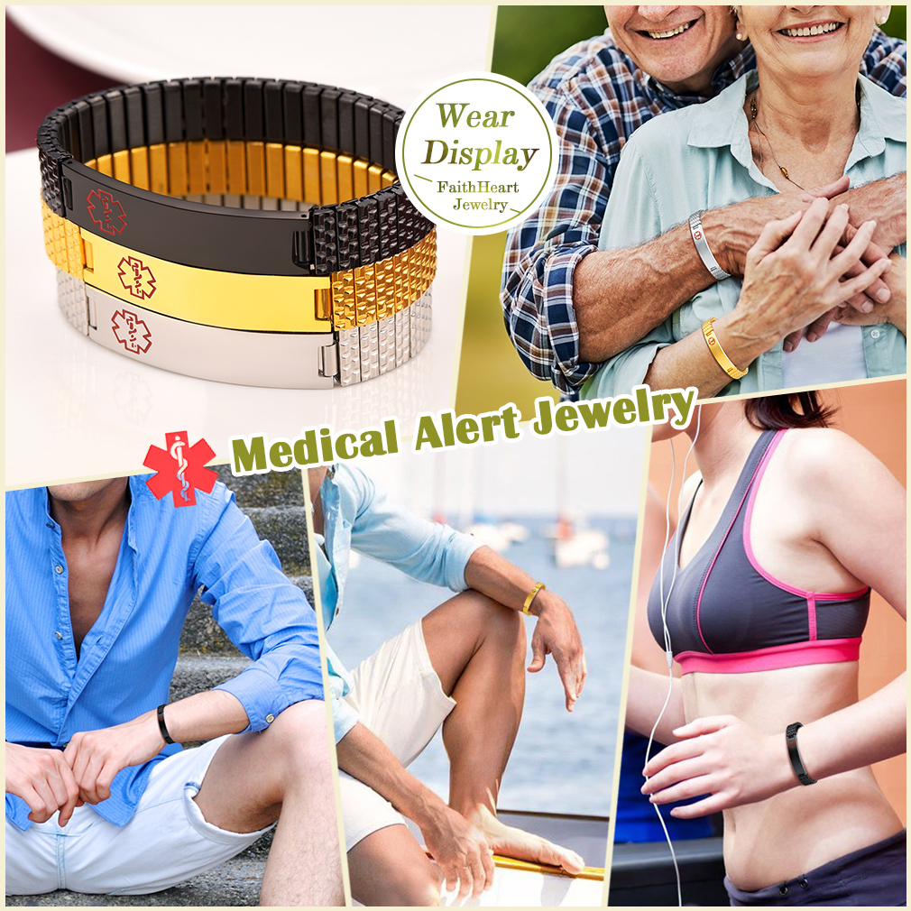 Custom Engraved Medical Alert Bracelet 