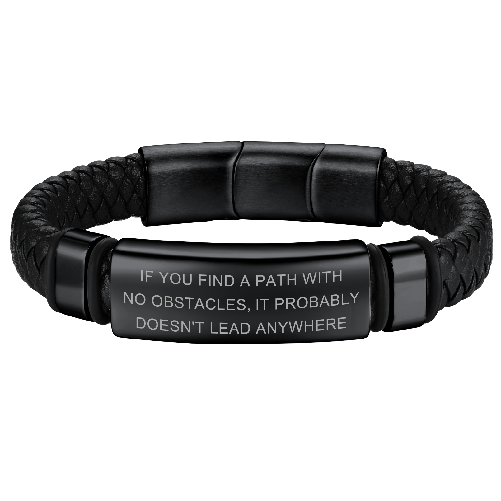 ID Tags Cuff Leather Braided Bracelets Custom Wristband Bangle Classic Accessories