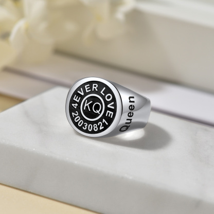 Personalized Engraved Signet Rings for Men silver occasion
