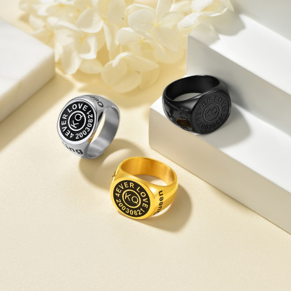 Personalized Engraved Signet Rings collection