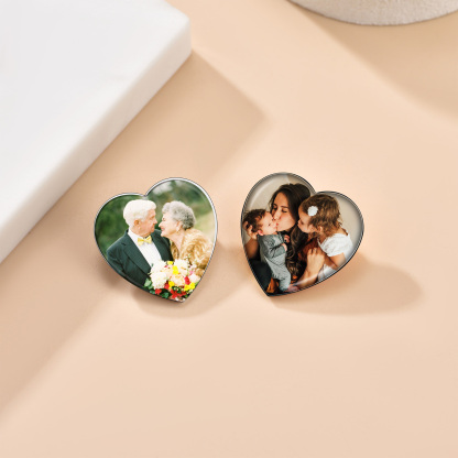 Custom Photo Brooches Wedding Charms Memorial Pins for Women Men occasion