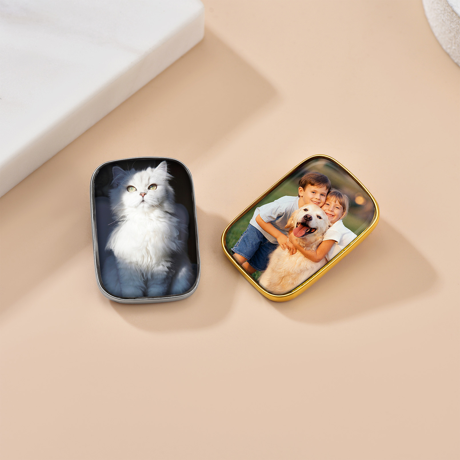 Wedding Photo Charms Customized with Pictures Memorial Pins scene