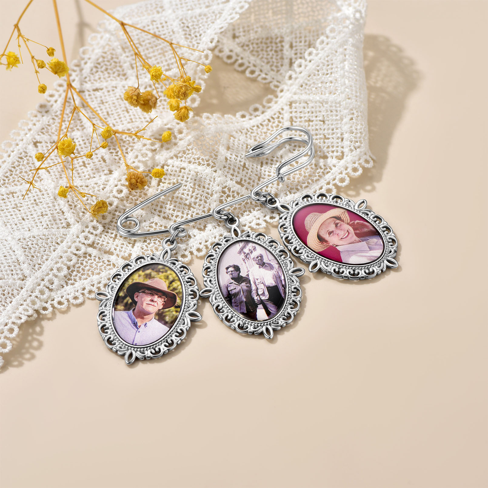 Wedding Bouquet Photo Charms Customized with 1-4 Pictures  occasion