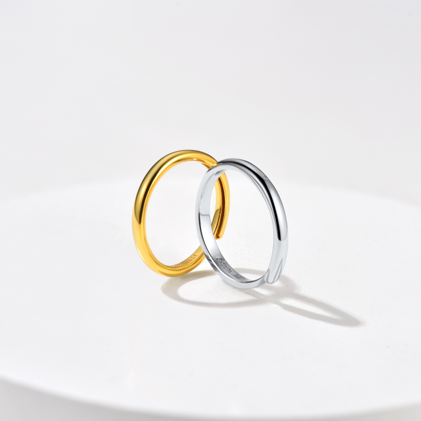 925 Sterling Silver Engravable Adjustable Ring Band For Couple occasion