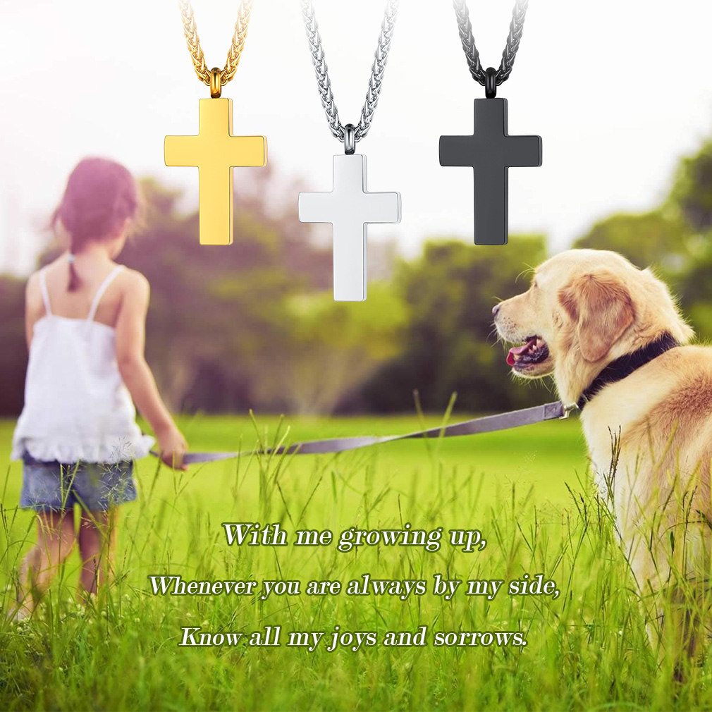 Cross Cremation Pendant Urn Necklace for Ashes 