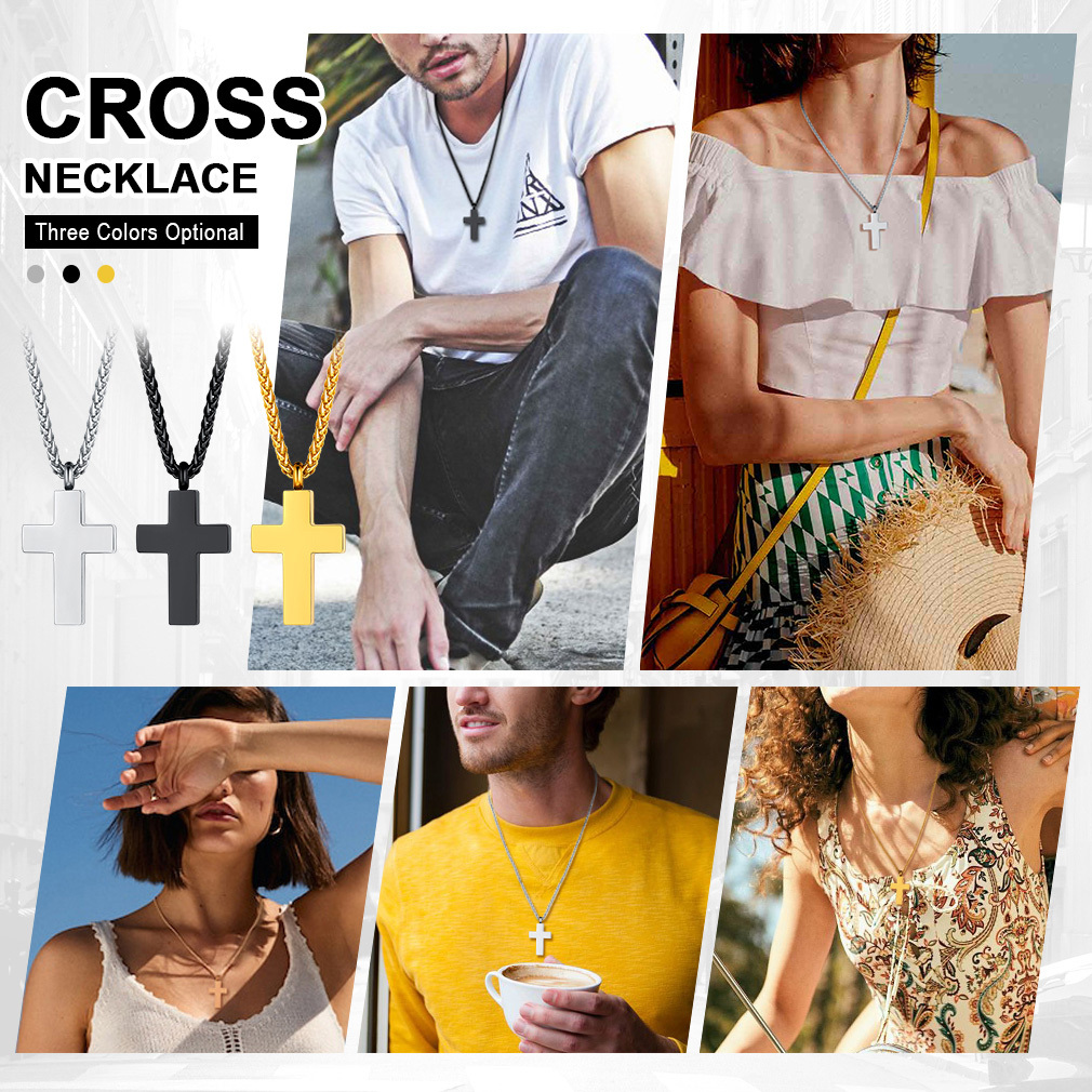 Custom Engraved Cross Cremation Pendant Urn Necklace for Ashes scene