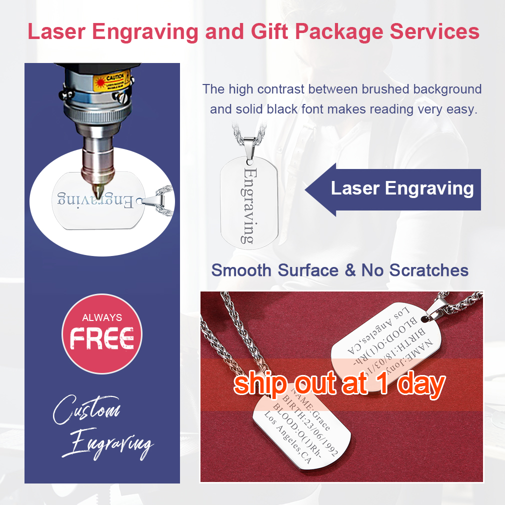 Engraved Dog Tag Rainbow Necklace 