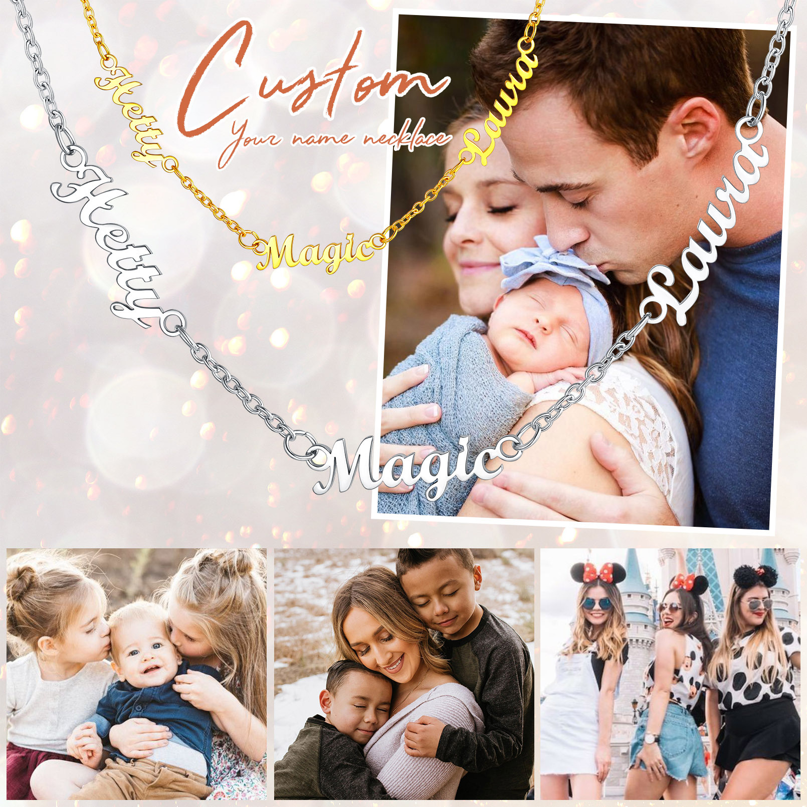 Custom Names Choker Necklaces for Women scene