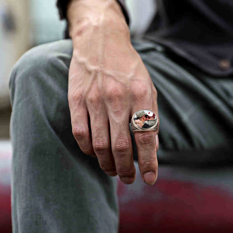 Personalized Celtic Knot Round Signet Ring model