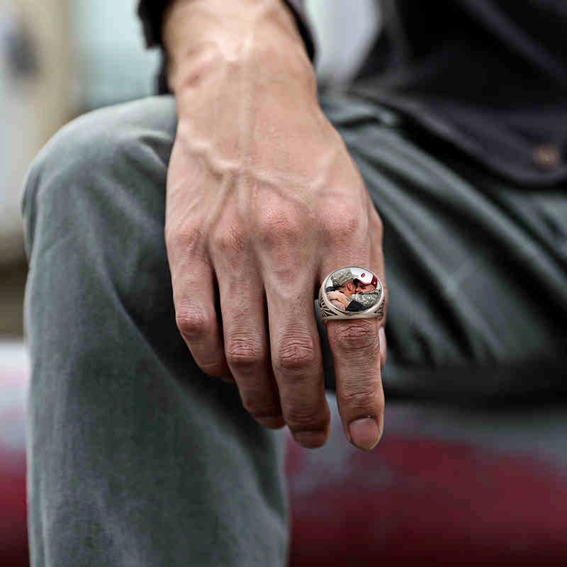 Personalized Celtic Knot Round Signet Ring model