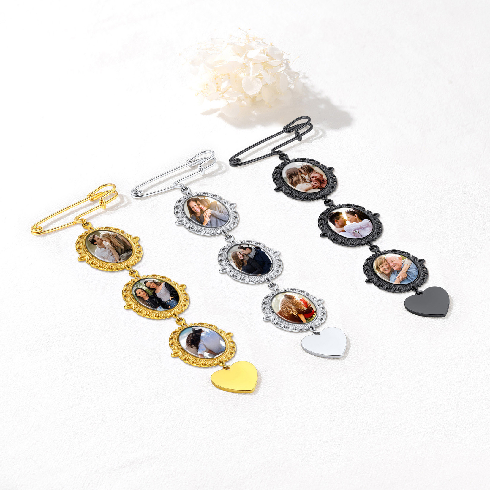 Custom Photo Charms Pendant Pins For Women collection