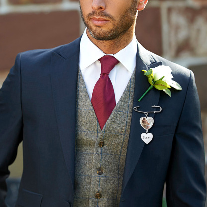 Wedding Bouquet Photo Charms Customized with 1-4 Pictures model