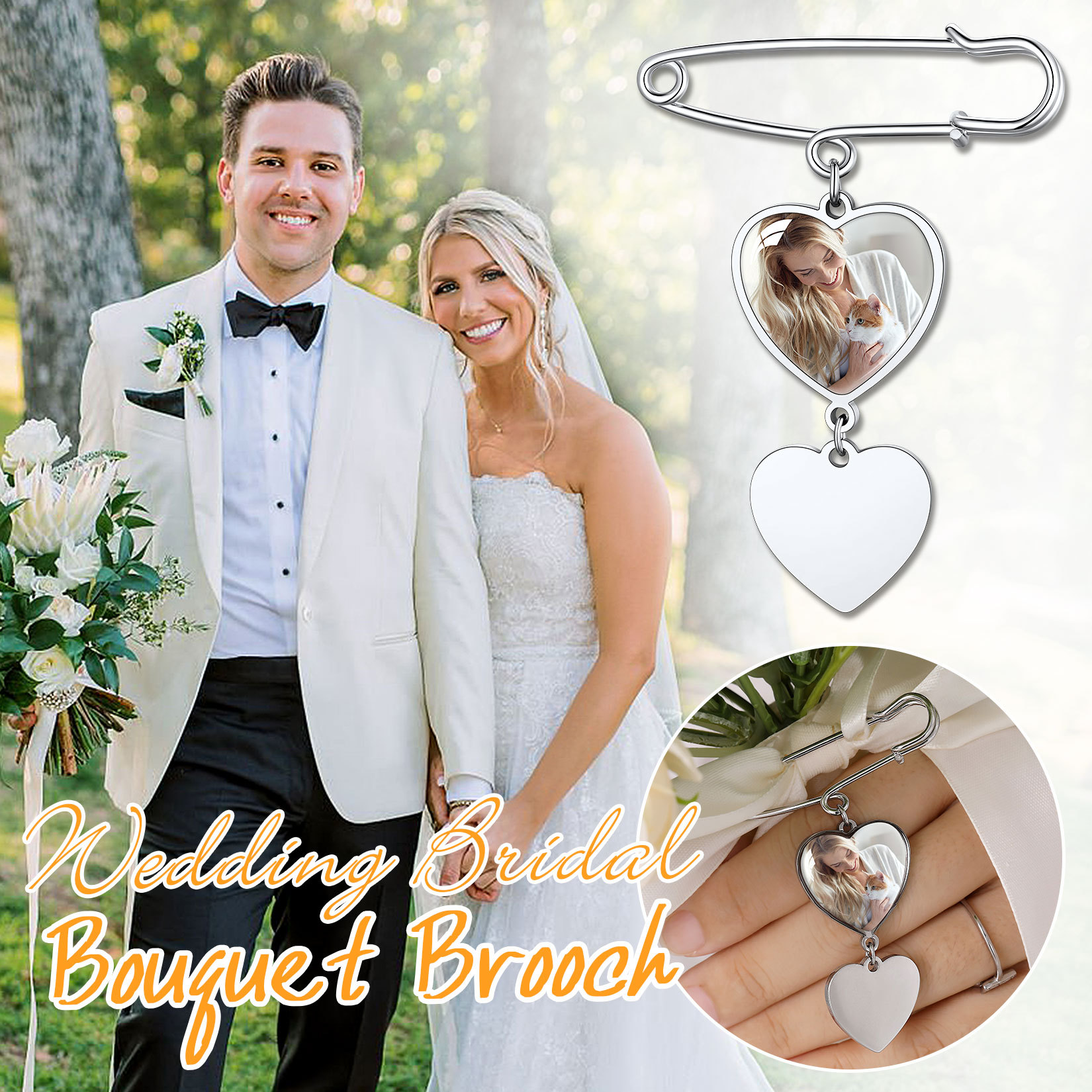  Photo Charms Customized with 1-4 Pictures Memorial Pins